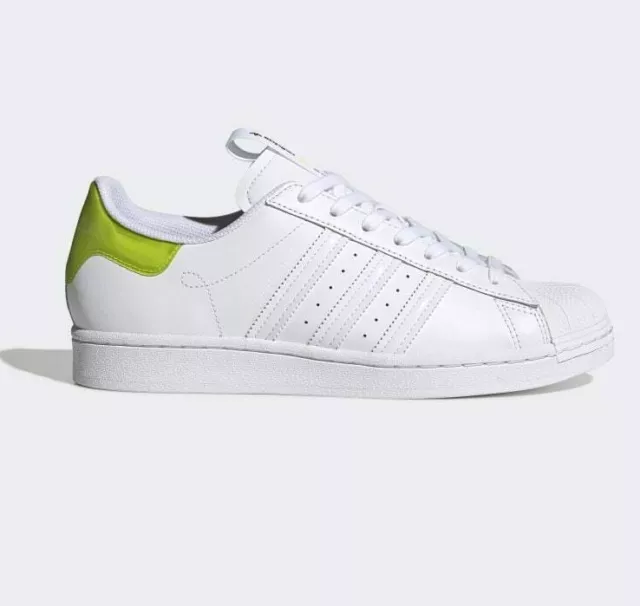 Adidas Originals Superstar ® ( Men UK Size: 6.5 & 11.5 ) White Green Los Angeles
