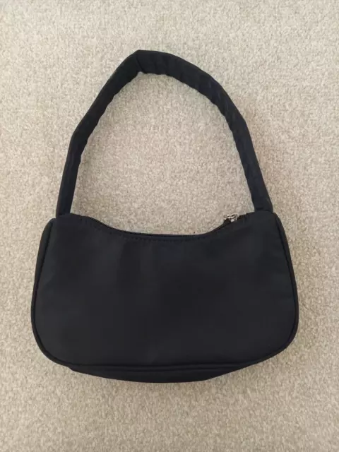 Ladies Shein Black Minimalist Baguette Handbag