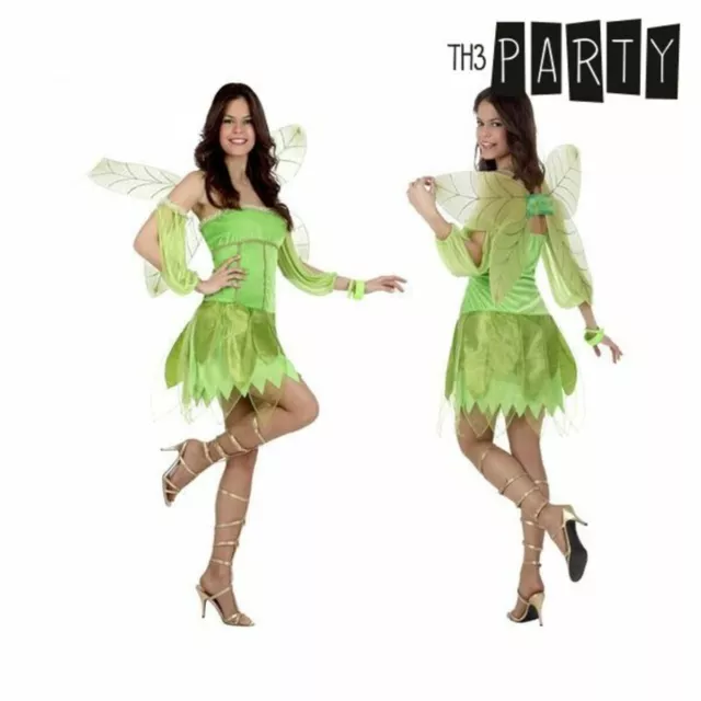 Costume per Adulti Th3 Party Verde Fantasia (3 Pezzi) Taglia:XS/S