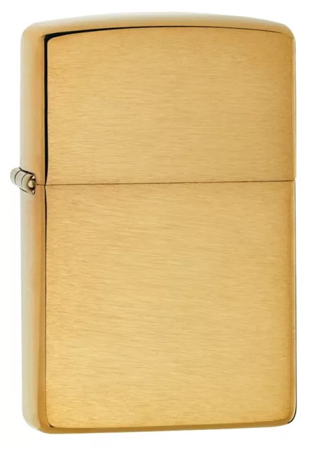 Zippo Classic Brushed Brass Windproof Pocket Lighter, 204B