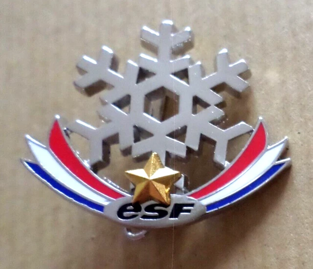 Insigne Broche Médaille de Ski ESF Flocon 1 étoile Nouvelle