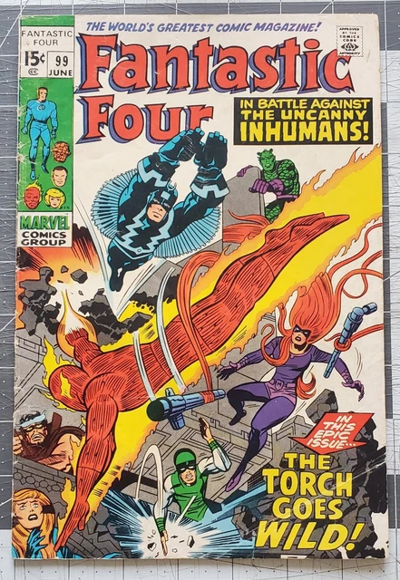 Fantastic Four #99 (Marvel, 1970) INHUMANS Appearance Very Good