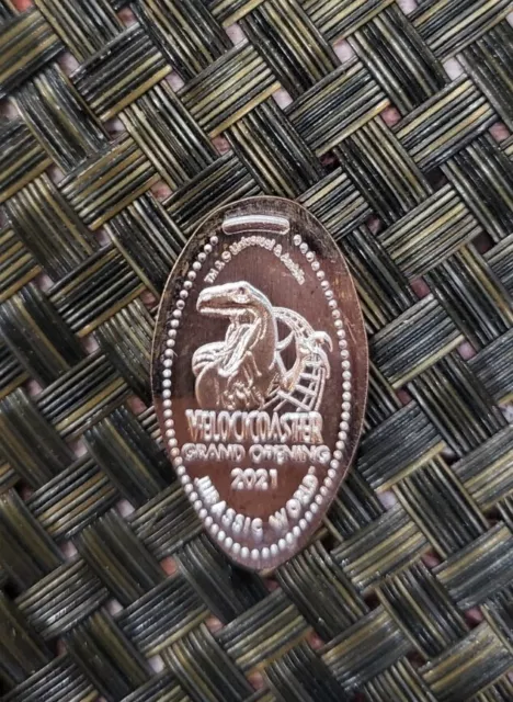 Universal Studios Velocicoaster Grand Opening Jurassic World Penny Pressed Coin