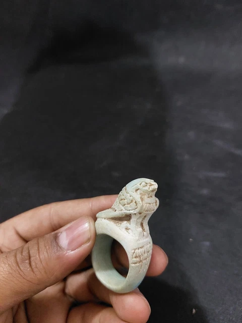 Ancient Egyptian Antiquities Pharaonic Ring Gods Horus Of Falcon Rare Egypt BC