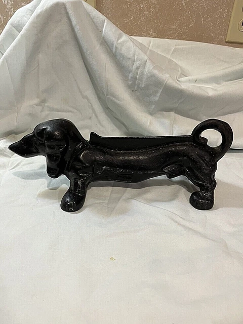 Vintage Cast Iron Metal Dachshund/Weiner Dog - Boot Scraper Door Stopper