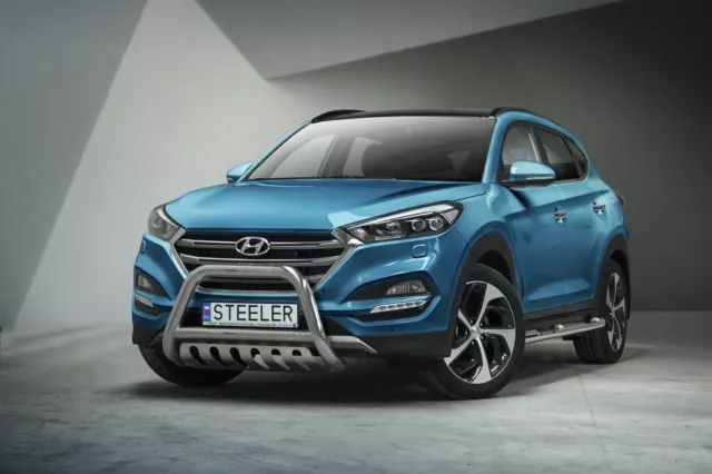 Edelstahl Frontbügel für Hyundai Tucson 15-18 Unterfahrschutz mit ABE