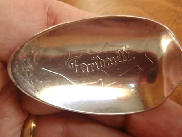 Vintage 1887 FARIBAULT MINN. Sterling Silver Souvenir Spoon 5 3/4" Long 22 Grams