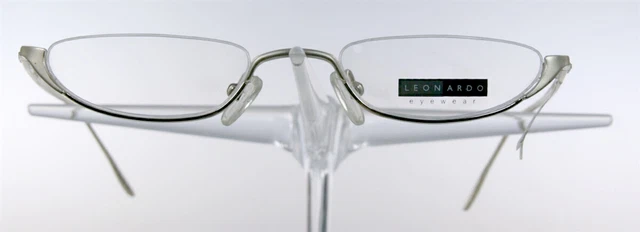 LEONARDO 074 Brille Brillengestell Lesebrille Gold Silber Halbrand Eyewear NEU