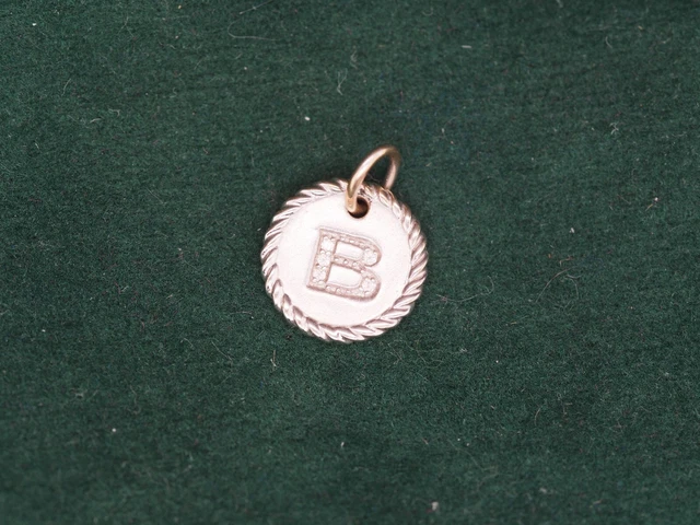 18K White Gold David Yurman “B” Initial Pendant 18K White Gold David Yurman “B” Initial Pendant