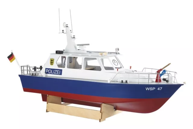 1:20 / Krick 20360, Bausatz RC Polizeiboot WSP 47, 60 cm Länge,