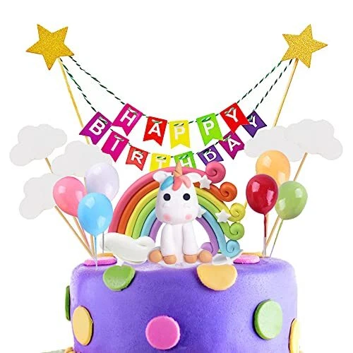 Lot De 21 Décorations Gâteau Happy Birthday Noir - 20 Nœuds Acrylique + 1 Plaque - Pour Anniversaire, Mariage, Fête