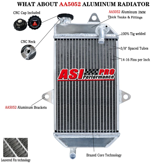 ATV Aluminum Radiator&Black Hose Fit 1987-2006 88 Yamaha BANSHEE YFZ350 YFZ 350 - Foto 8