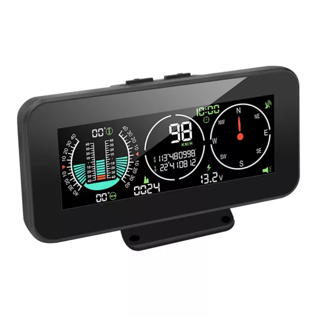 Car Off Road Digital GPS Inclinometer Compass HUD Slope Meter Gauge Speedometer