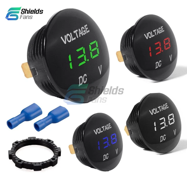 Aideepen 0.56 DC3-18V Green LED Voltmeter Display IPX6 Waterproof 12v Voltage Meter Gauge Panel Volt Monitor Tester With 2 Wires
