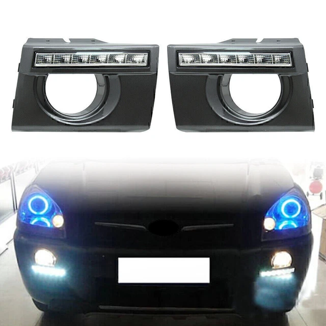 2 pz luci di marcia anteriori auto ABS LED DRL per Hyundai Tucson 2005-2010