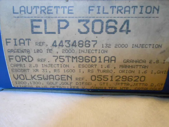 filtre à air LAUTRETTE ELP3064 FIAT 132 FORD granada capri VW golf jetta 2