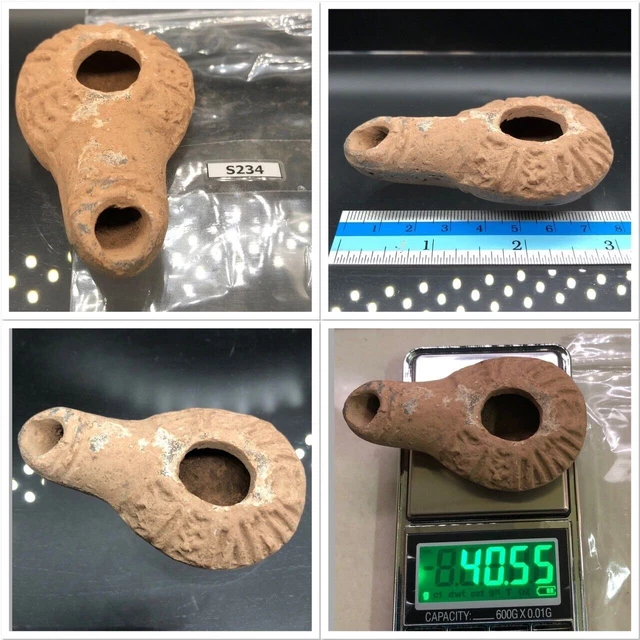 Terracotta shop oil lamp