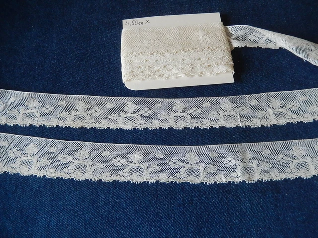 DENTELLE DE VALENCIENNES ANCIENNE  : 4,50 m x 3 cm