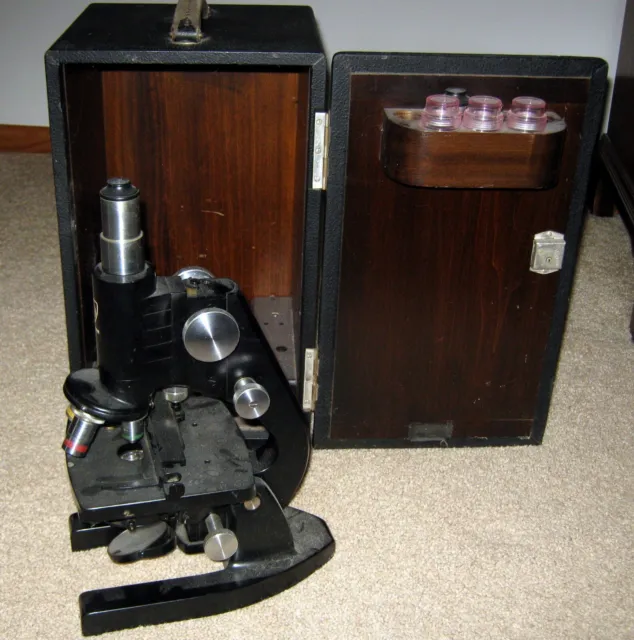 Vintage / Antique Spencer Buffalo USA Brass & Cast Iron Microscope