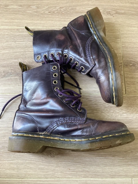 DR MARTENS 1460 Pascal Dark Purple soft Leather docs 8 eye Boots docs UK 3 EU36 46.99 PicClick UK