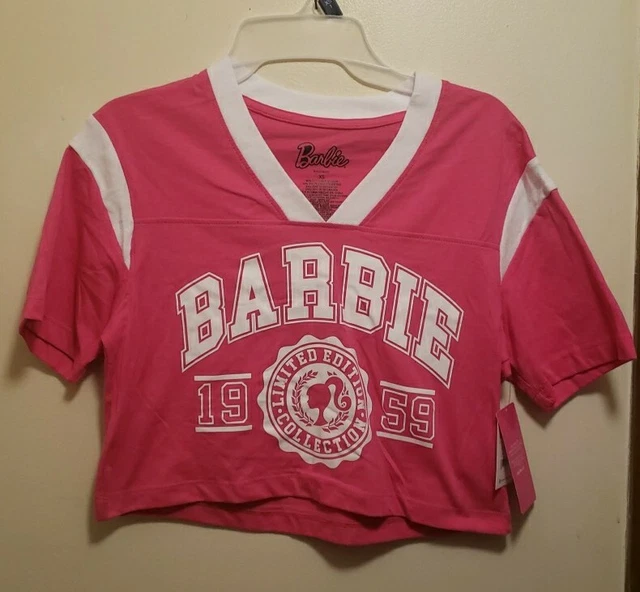 New BARBIE JR SHORT SLEEVE TEE SHIRT XS Fuchsia Thrill. free shipping.