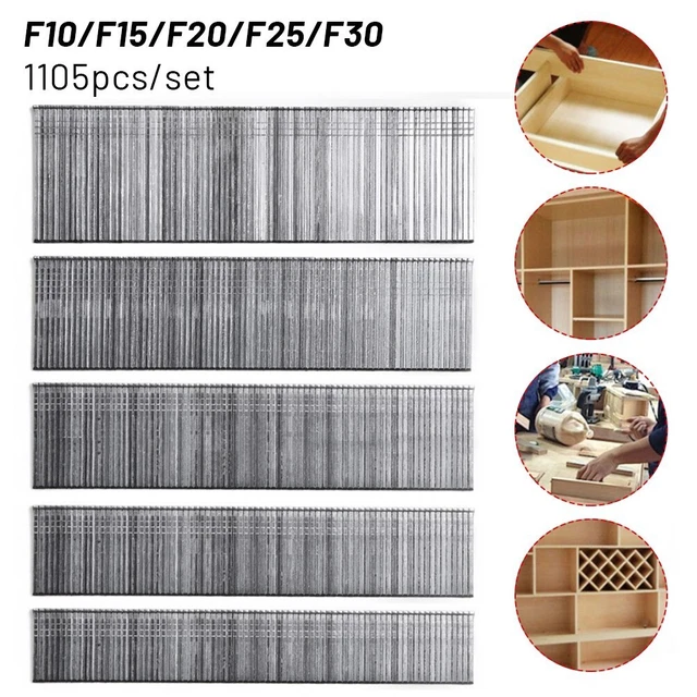 1105 piezas F10 / F15 / F20 / F25 / F30 uñas Brad carpintería y horticultura