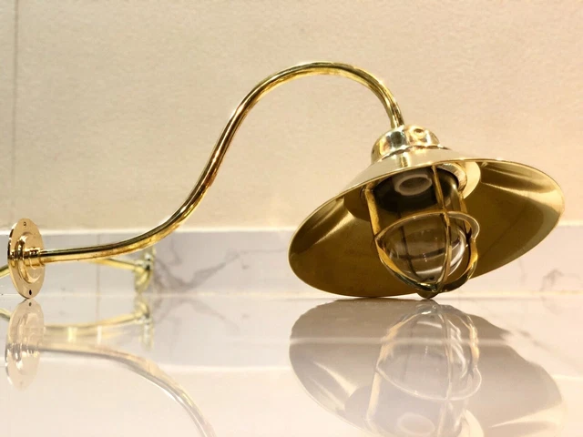 Lampe nautique extensible moderne ancienne en métal laiton réglable