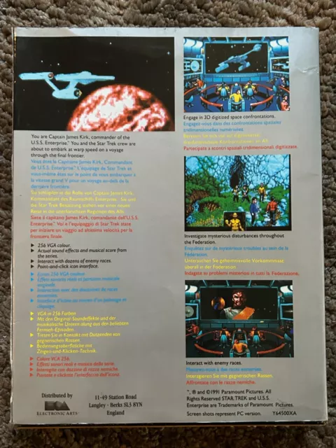 Star Trek: 25th Anniversary Big box PC Game 5.25" Floppy 2