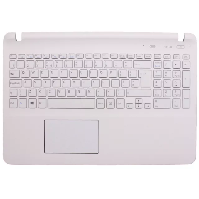 New Sony VAIO SVF152C29M Laptop Replacement Palmrest White With UK Keyboard