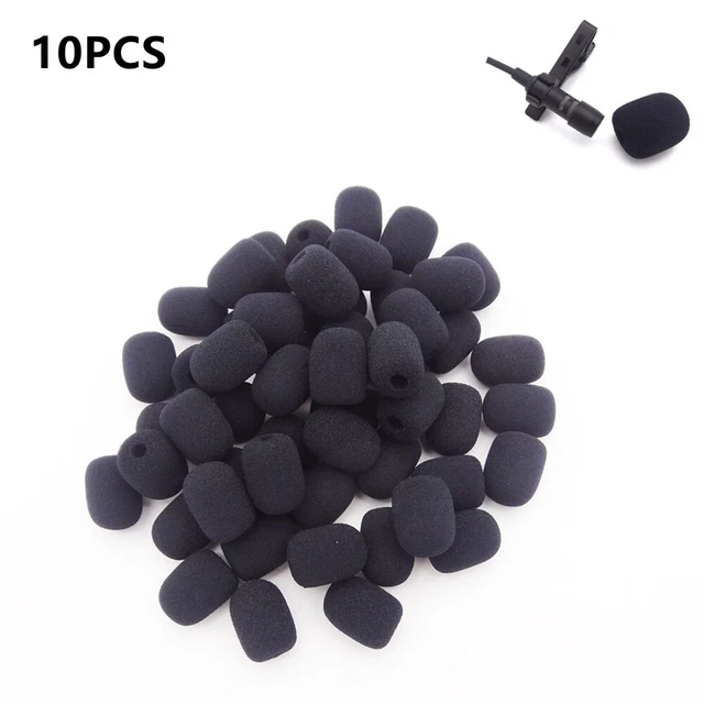 Mini cuffie microfono schiuma parabrezza di lunga durata 10 pz ricambio
