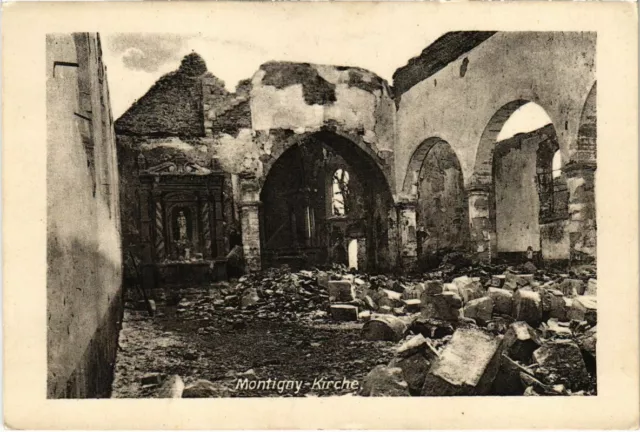 CPA Montigny - L'Eglise - Kirche - Ruines (1037639)