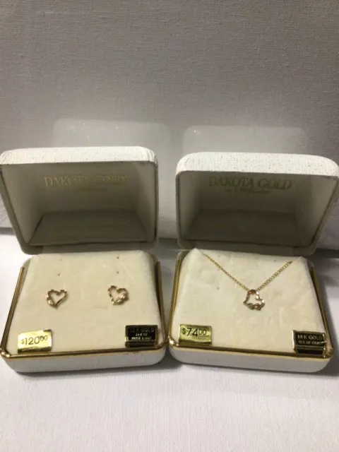 NOS WHEELER BLACK HILLS 10k Dakota Gold earrings / necklace set  “ DAKOTA GOLD”
