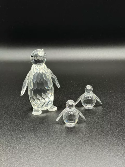 „Drei Pinguine", Swarovski Figur, Glas