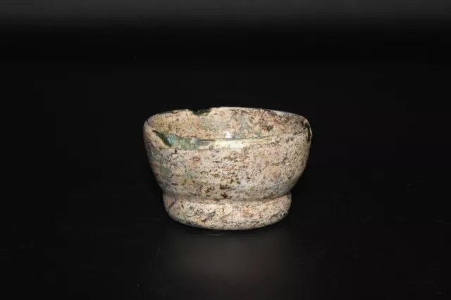 Intact Ancient Roman Glass Bowl with Rainbow Patina in Perfect condition 3