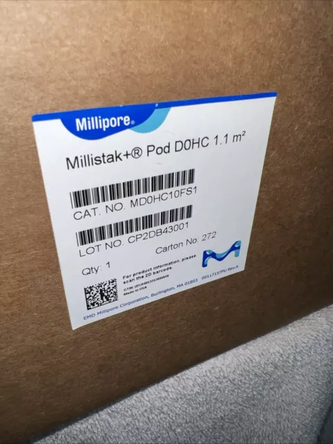 Millipore Millistak+ HC Pod D0HC 1.1 m2 MD0HC10FS1 CP2DB43001~SEALED Millipore Millistak+ HC Pod D0HC 1.1 m2 MD0HC10FS1 CP2DB43001~SEALED