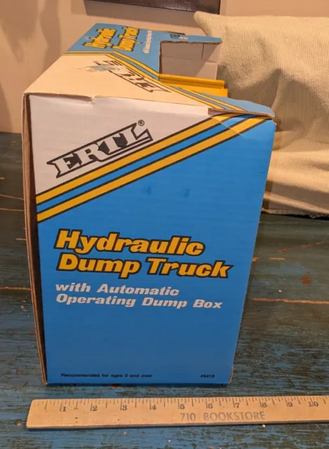 1986 Ertl Dump Master Hydraulic Box Truck Mib Nrfb #3419 Pressed Steel Toy 3