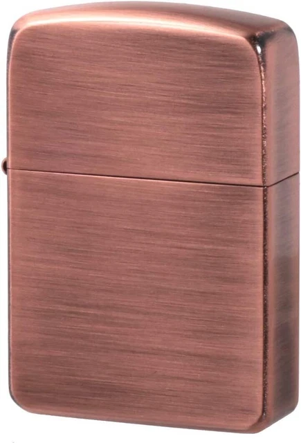 Zippo Oil Lighter 1941 Replica Round Corner Model Plain Antique Copper Brass NEW