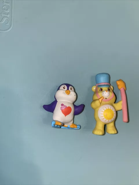 Cozy  Heart Penguin And Marching  Band Funshine Care Bears Figures PVC 1985