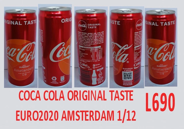 Lattina Coca Cola Original Tastei Euro2020 Amsterdam 1/12 Nuova L690 Ultime