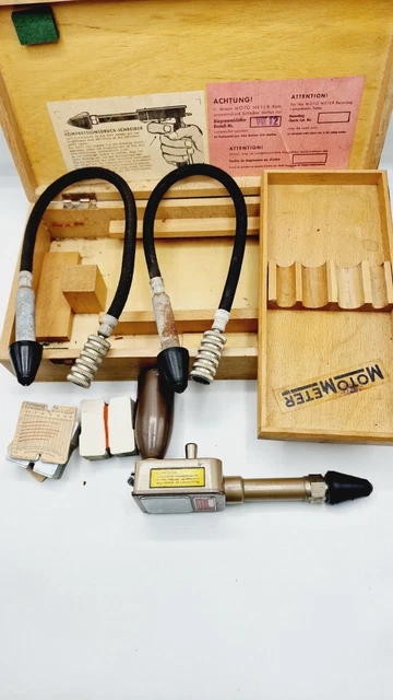 Raro Vintage MotoMeter Recording Compression Probador Escritor de Impresión de Compresión
