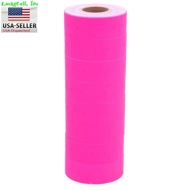 10 Rolls / 5000 Tags PINK labels for Motex MX-5500 L5500 Mx989 Price Gun