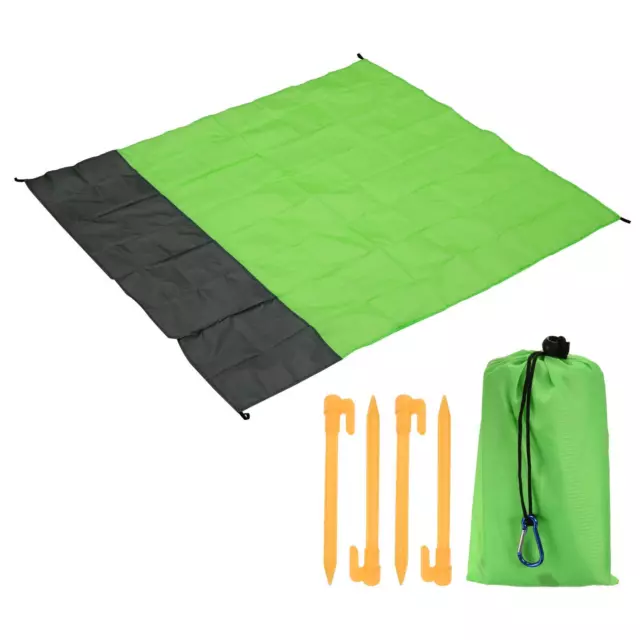 59" x 57" Manta de Playa, Impermeable Picnic Estera, Gris Fluorescente Verde