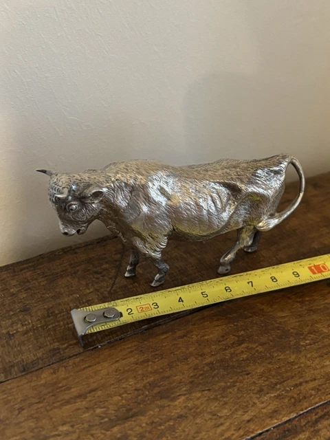 SUPERBE STATUETTE TAUREAU Argent Massif 925/1000-109 Grammes. EUR 50,00 - PicClick FR