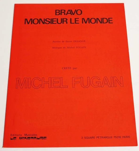 PARTITION SHEET MUSIC MICHEL FUGAIN Bravo