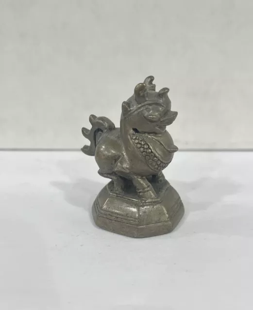 Vintage Dragon Rooster Duck Asia Antique Opium Weight  Bronze China 5.8 OZ