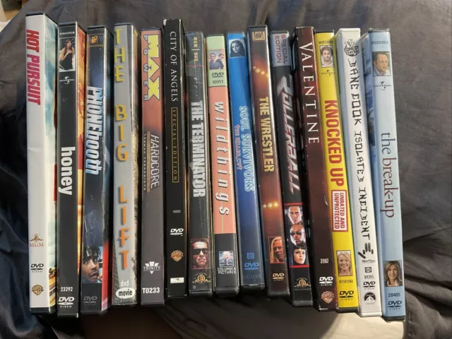 Lot of 15 DVDs Action, Horror, Comedy, Drama And More Resell