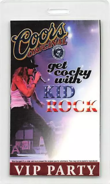 Kid Rock Backstage Pass VIP Party Laminate Variant