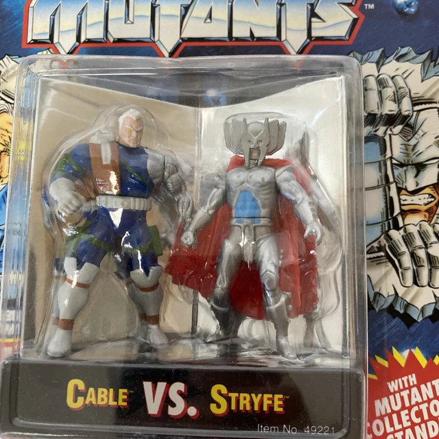 Toy Biz Marvel Comics Steel Mutants Die Cast Figures Cable VS Stryfe MOC 1994 2