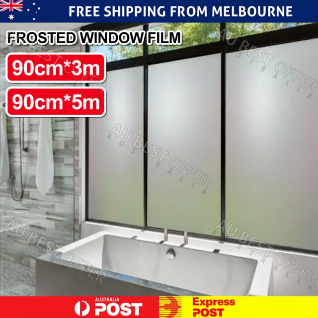 90cm*3m/5m Clear Frosted Home Window Glass Removable Privacy Film AU