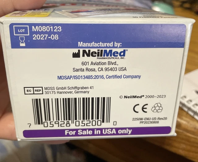 50 PACKETS NEILMED Sinus Rinse Saline Nasal Expiration 08/2027 11.00